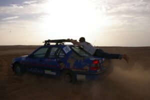 Sahara car surfing